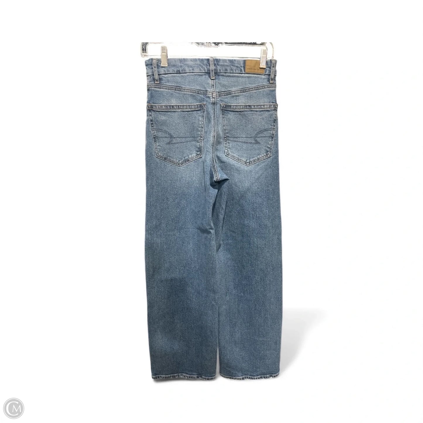 Jeans Wide Leg By American Eagle In Blue Denim, Size: 2