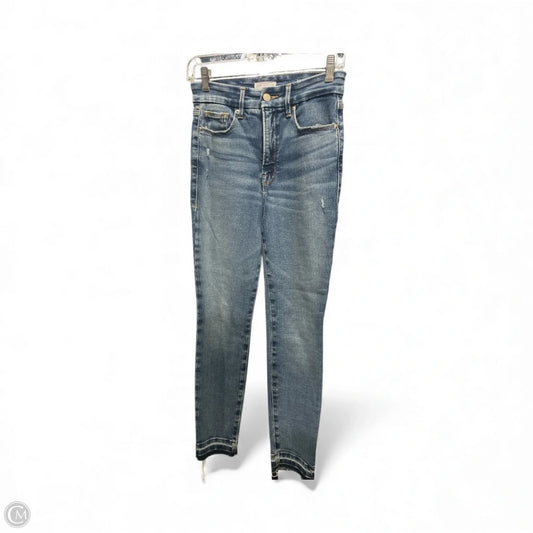 Jeans Skinny By Good American In Blue Denim, Size: 4