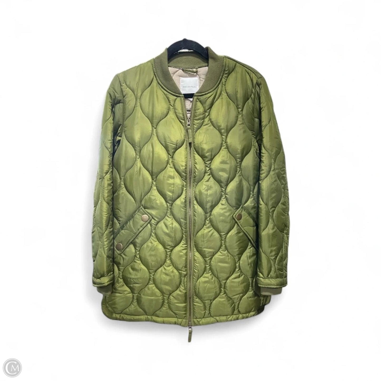 Coat Puffer & Quilted By Avec Les Filles In Green, Size: S