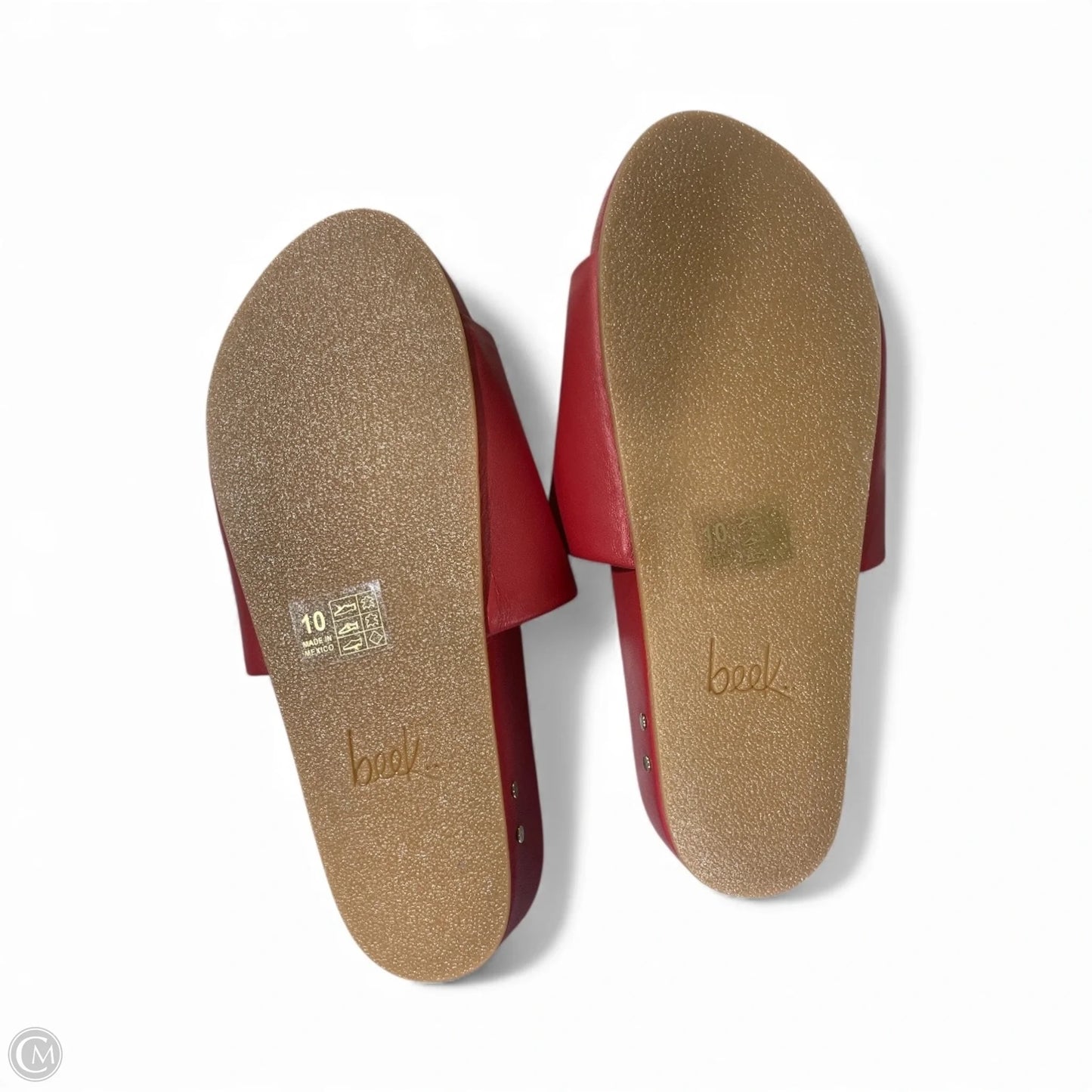 Sandals Flats By Clothes Mentor In Red, Size: 10