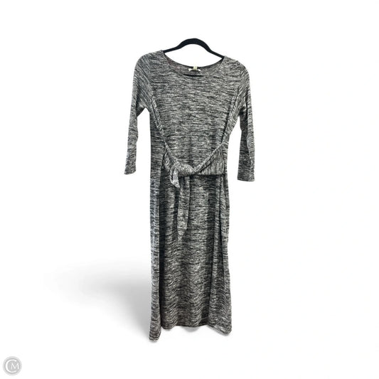 Dress Casual Midi By Max Studio In Black & Grey, Size: S