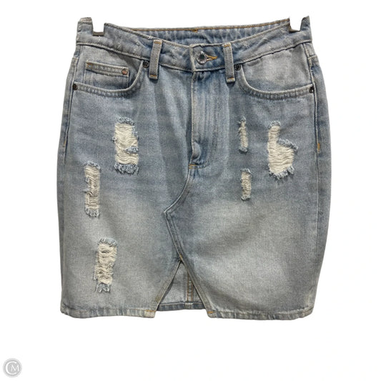 Skirt Midi By H&m In Blue Denim, Size: S