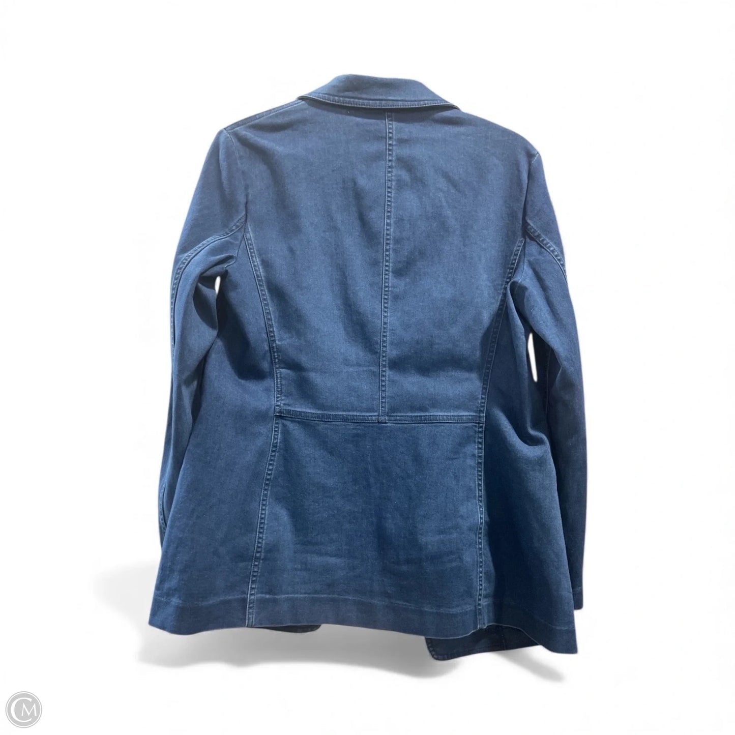 Blazer By Anne Klein In Blue Denim, Size: S