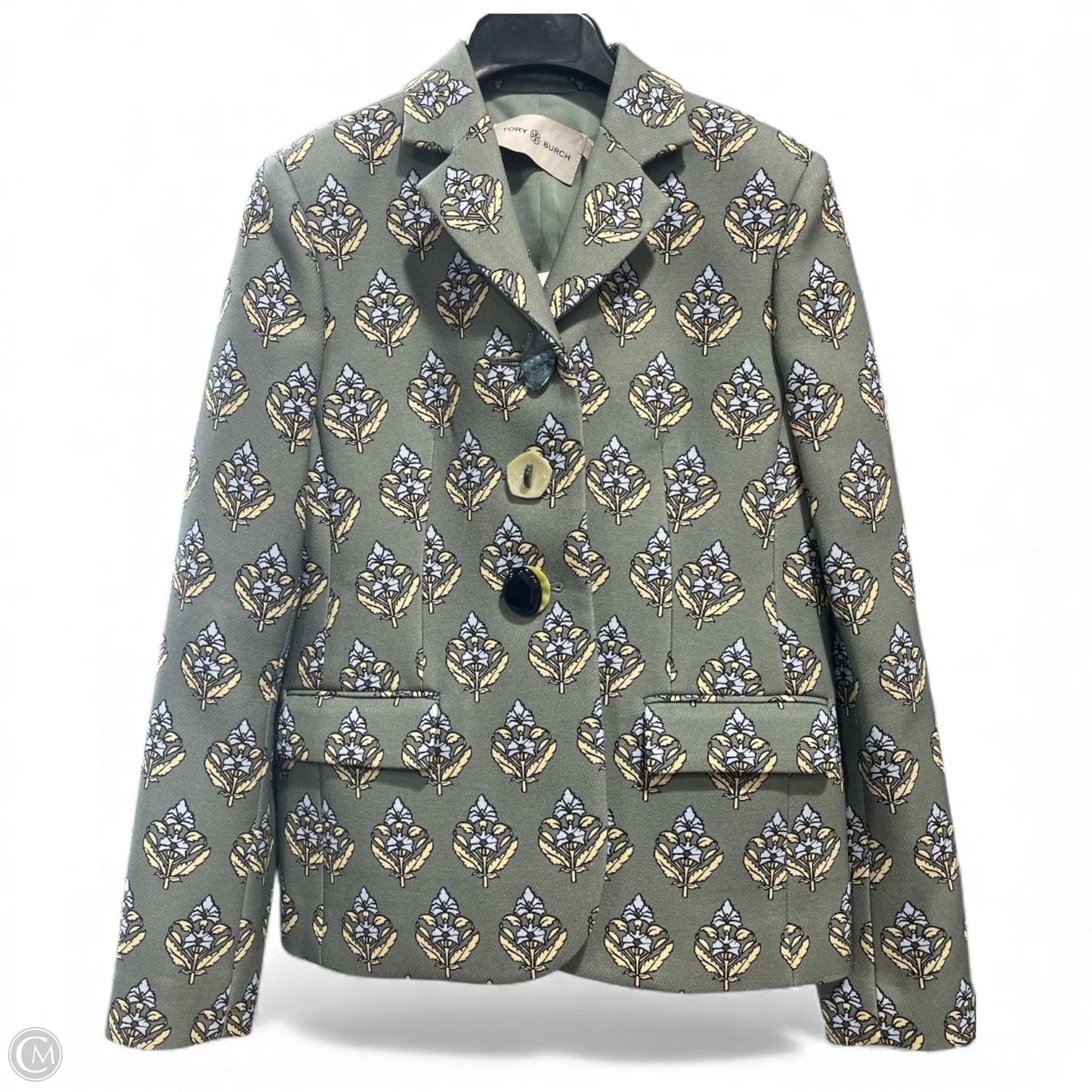 Blazer Designer By Tory Burch In Floral Print, Size: 4