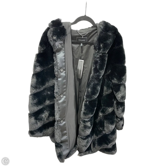 Coat Faux Fur & Sherpa By Bcbgeneration In Black, Size: Xl