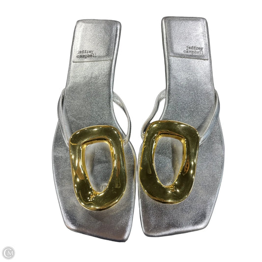 Sandals Flats By Jeffrey Campbell In Gold & Silver, Size: 11