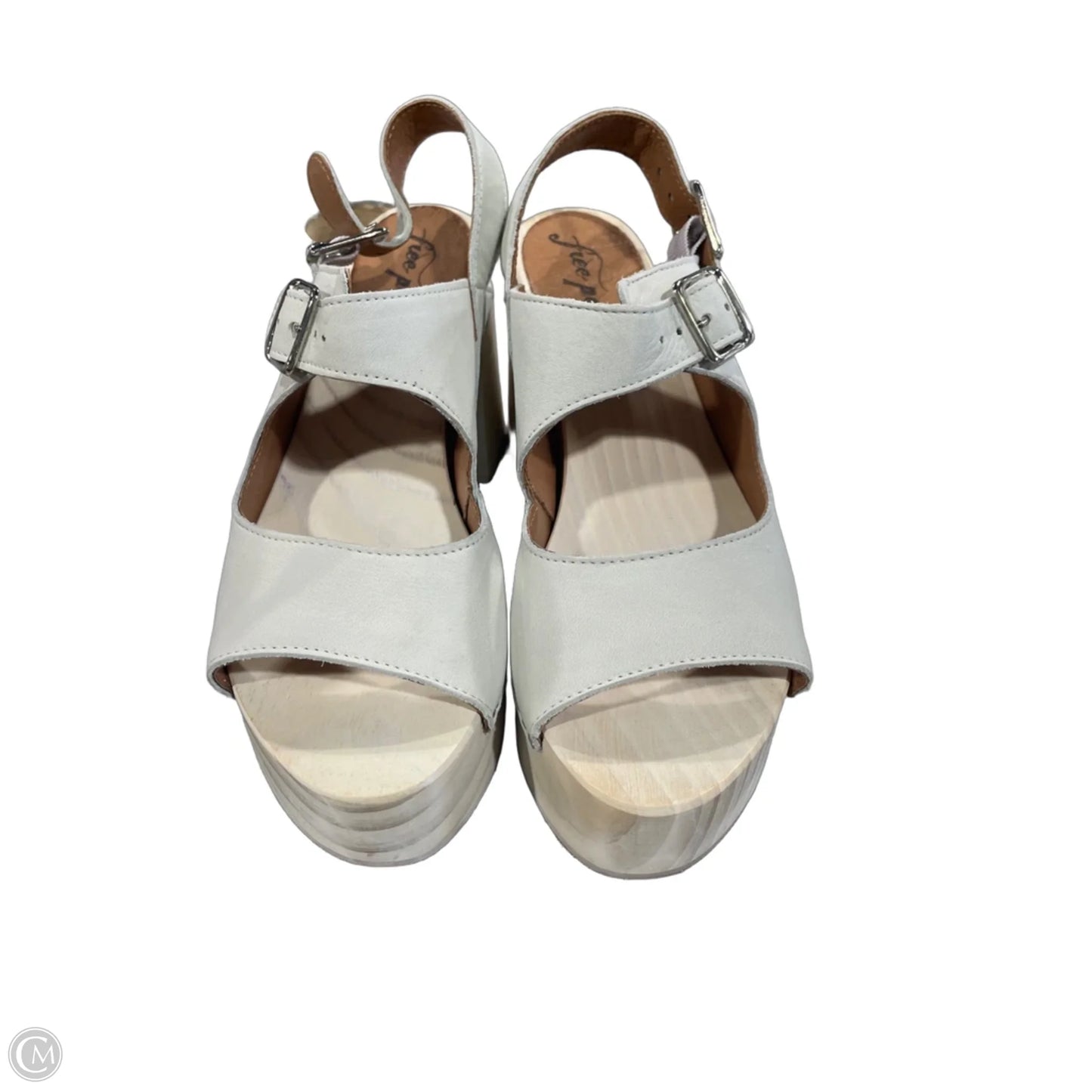 Shoes Heels Block By Free People In Blue & Cream, Size: 6
