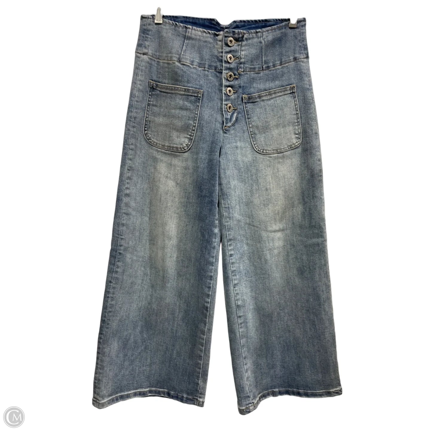 Jeans Wide Leg By Wishlist In Blue Denim, Size: S