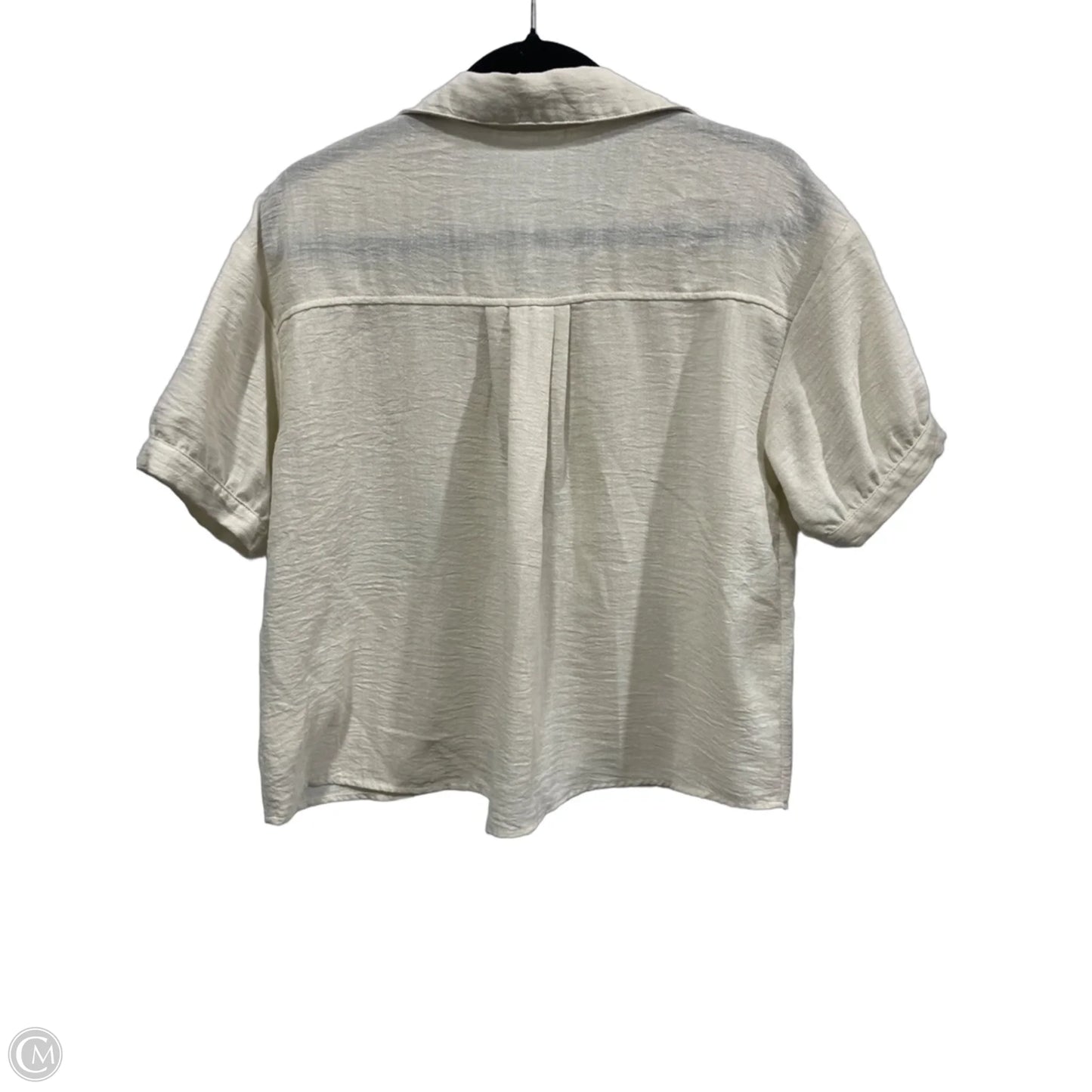 Top Short Sleeve By Wishlist In Cream, Size: S