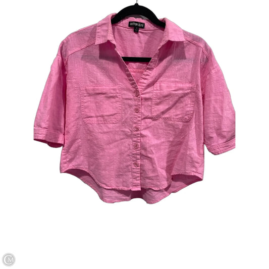 Top Short Sleeve By Cotton Bleu In Pink, Size: S