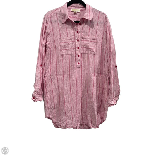 Dress Casual Midi By Michael By Michael Kors In Pink, Size: L