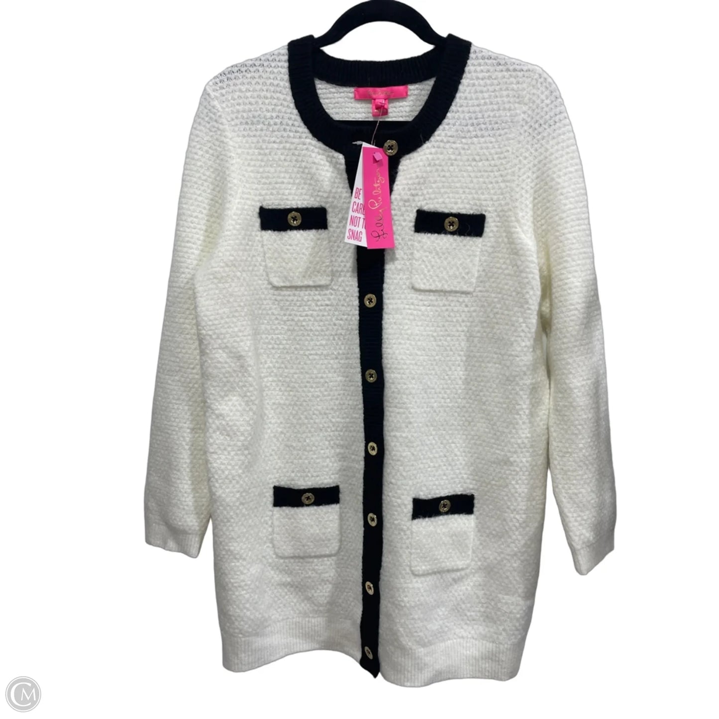 Dress Designer By Lilly Pulitzer In Black & White, Size: L