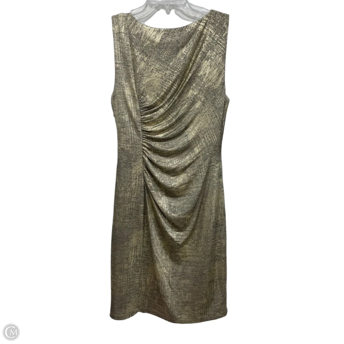 Dress Work By Calvin Klein In Gold, Size: 8