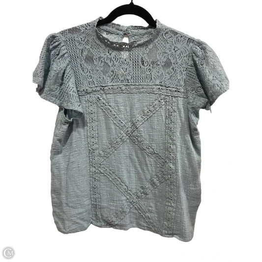 Top Short Sleeve By Entro In Blue, Size: L