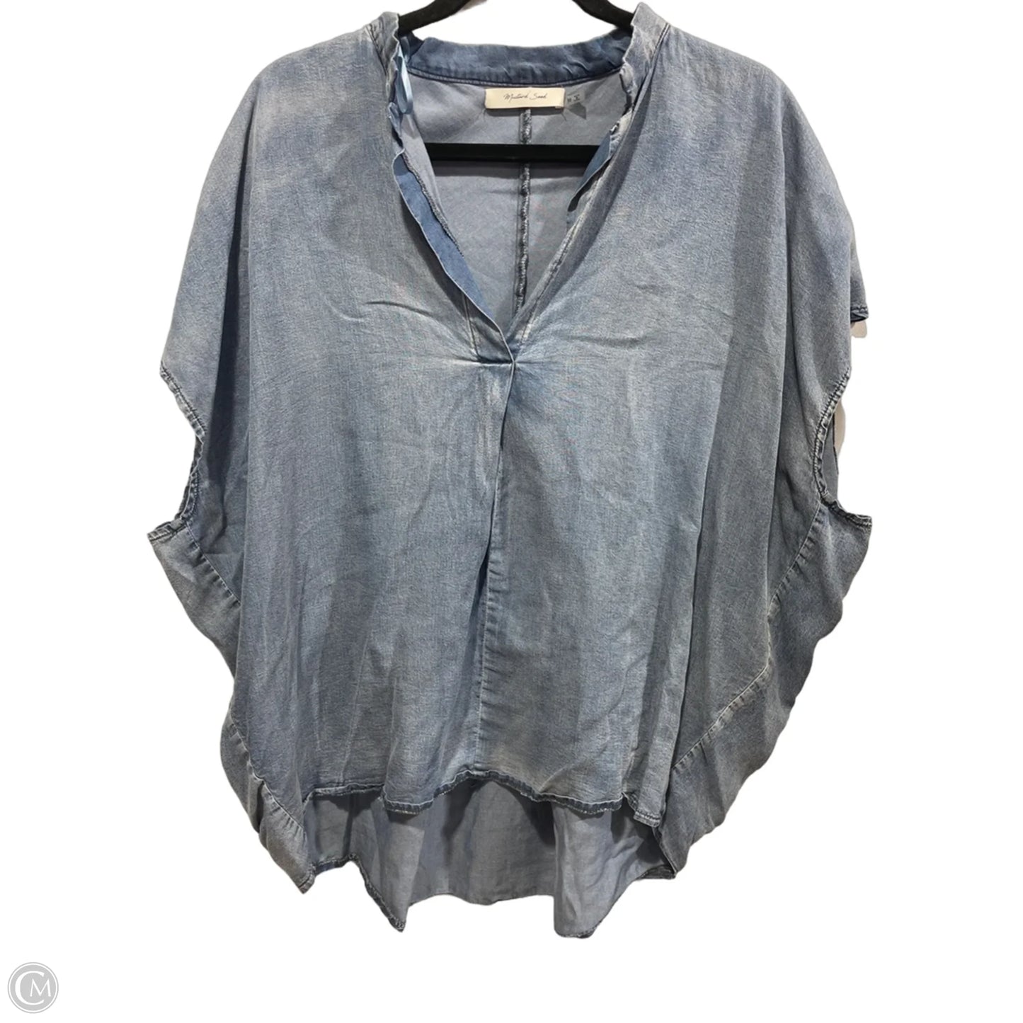 Top Short Sleeve By Mustard Seed In Blue, Size: M