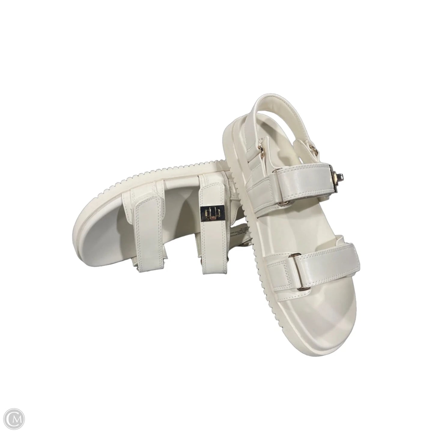 Sandals Heels Platform By A New Day In Cream, Size: 10