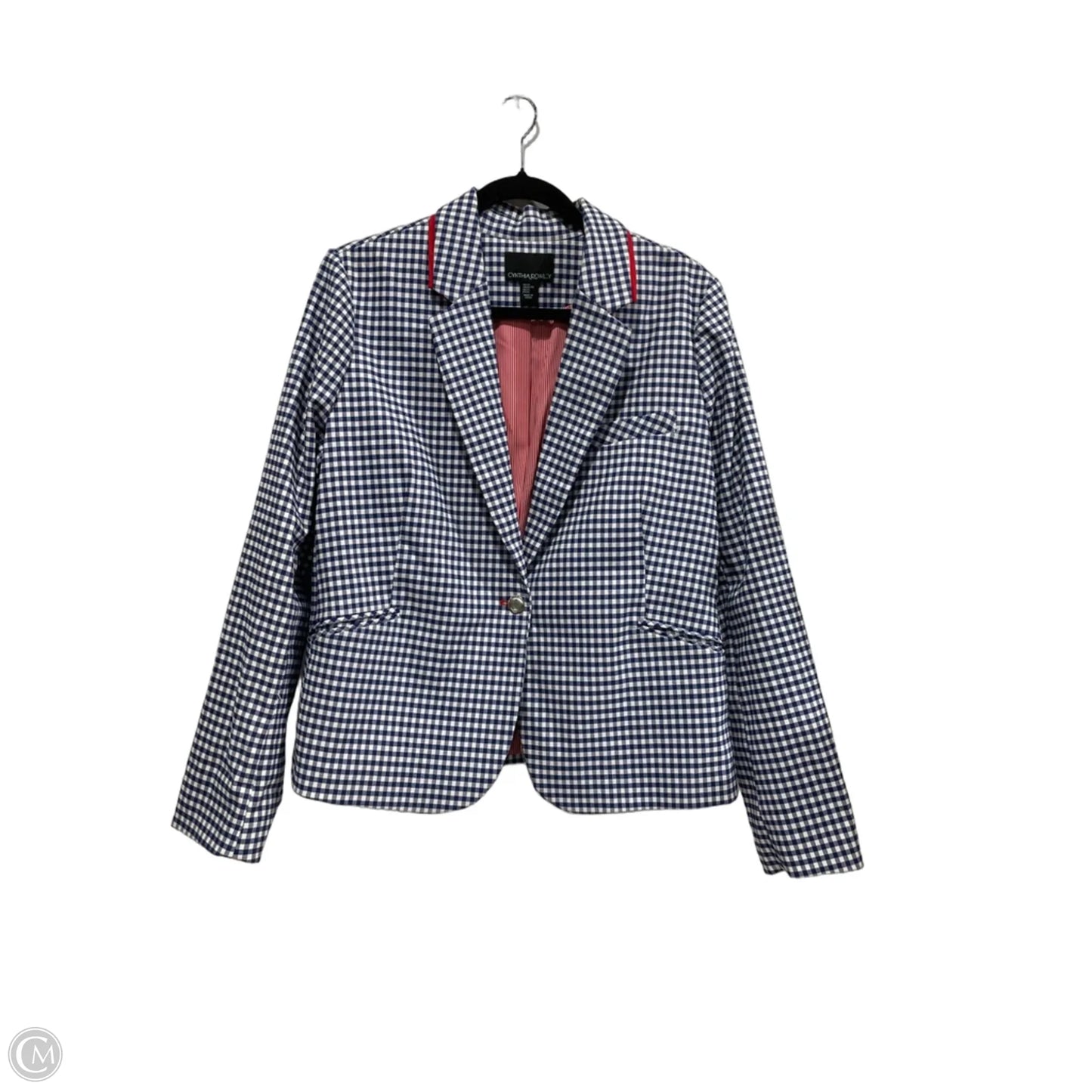 Blazer By Cynthia Rowley In Checkered Pattern, Size: Xl