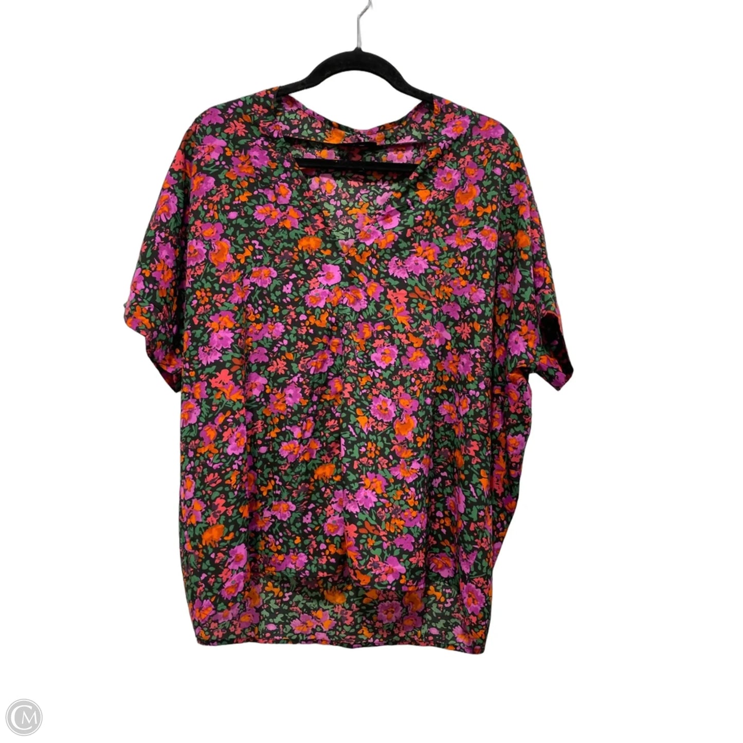 Blouse Short Sleeve By Clothes Mentor In Floral Print, Size: S