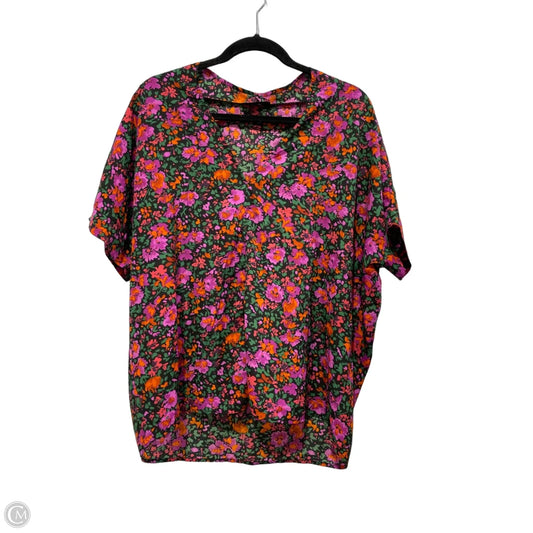 Blouse Short Sleeve By Clothes Mentor In Floral Print, Size: S