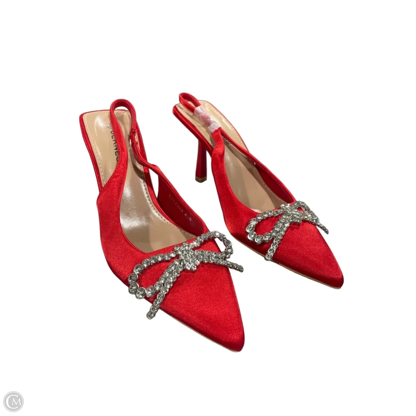 Shoes Heels Kitten By Clothes Mentor In Red, Size: 8.5