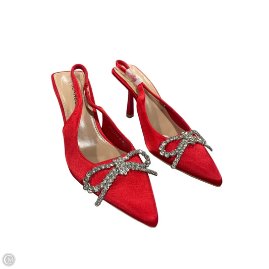 Shoes Heels Kitten By Clothes Mentor In Red, Size: 8.5