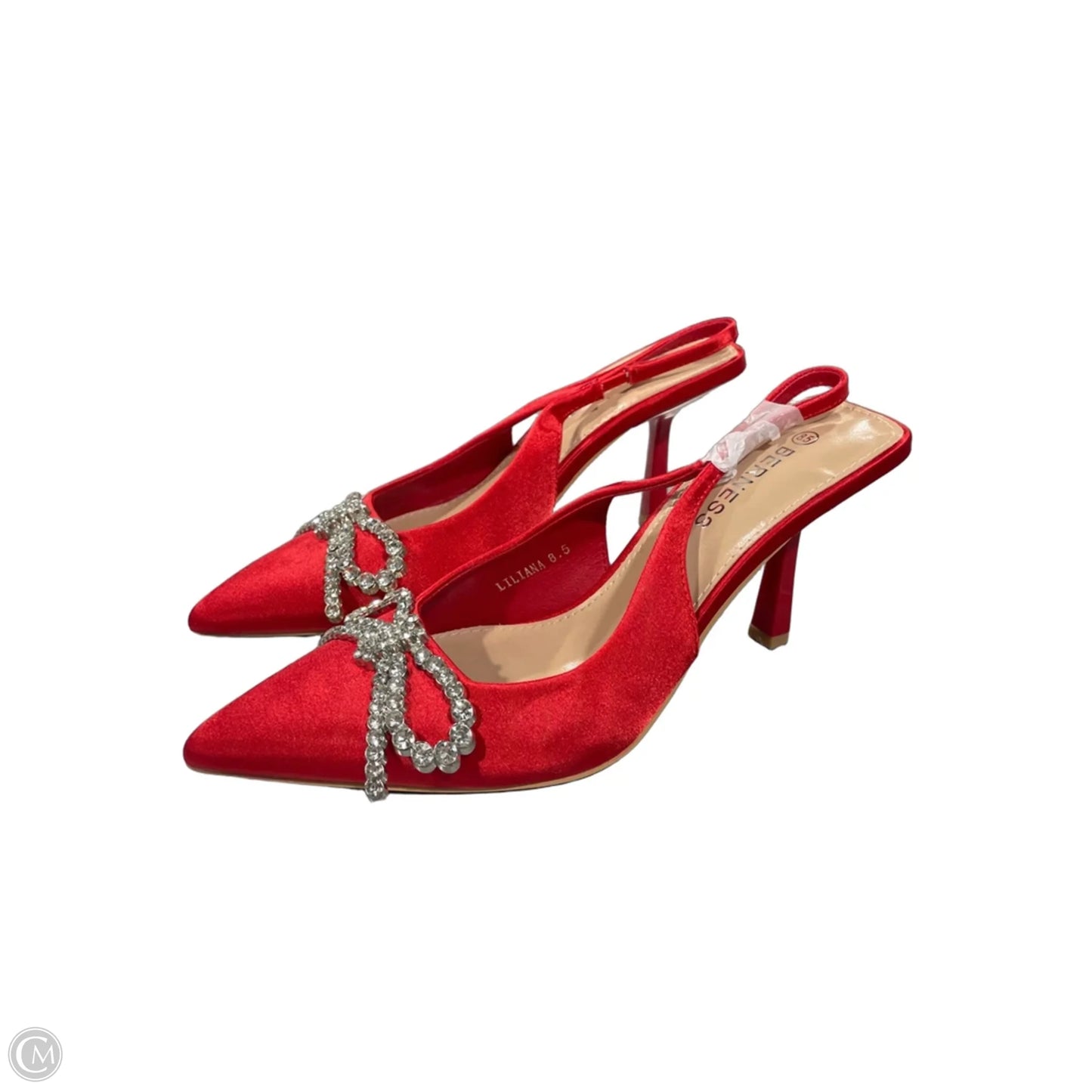Shoes Heels Kitten By Clothes Mentor In Red, Size: 8.5