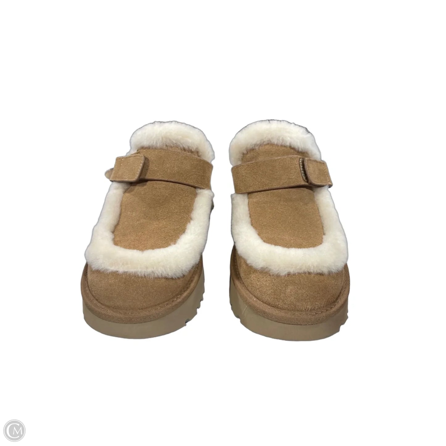 Shoes Designer By Ugg In Brown & Cream, Size: 9