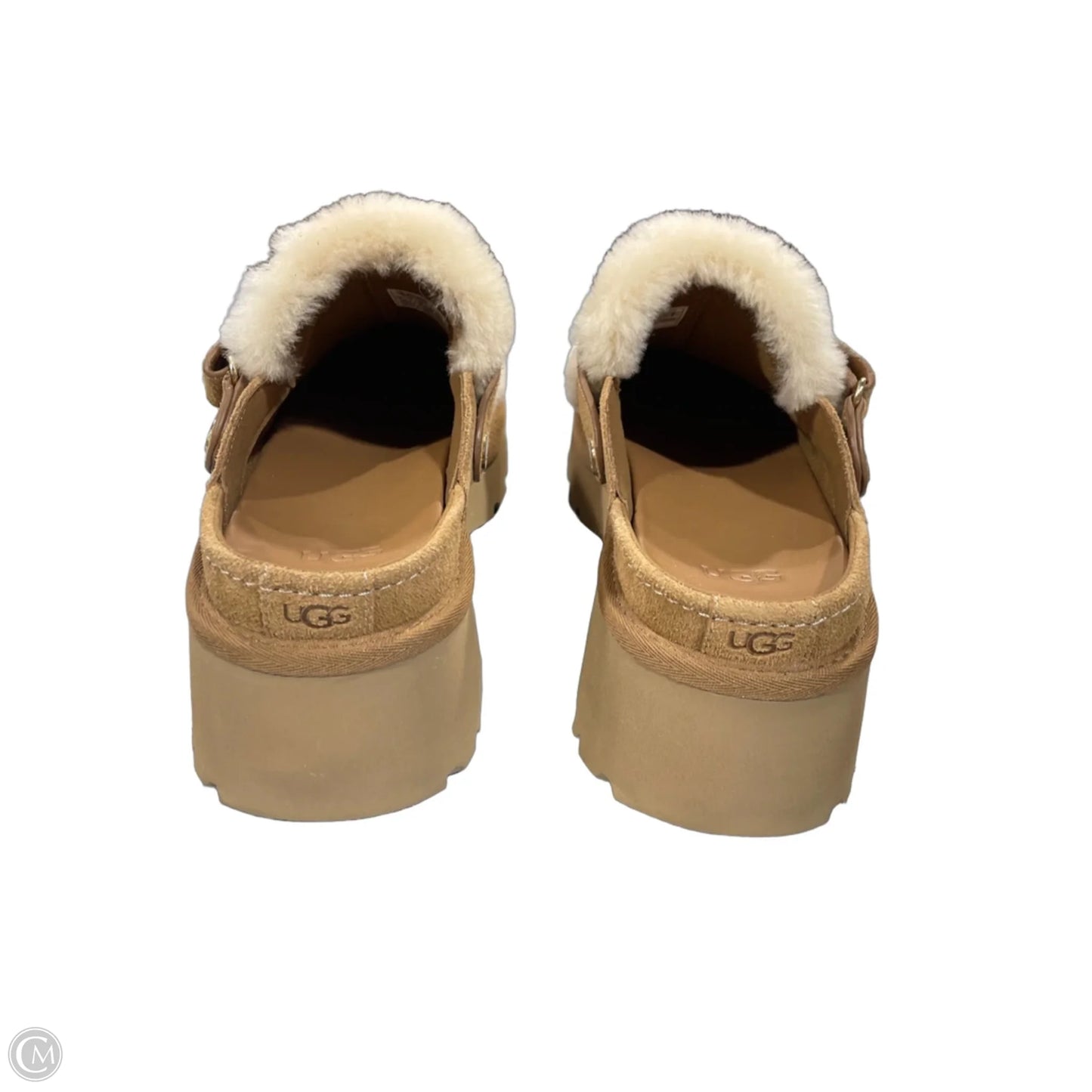 Shoes Designer By Ugg In Brown & Cream, Size: 9