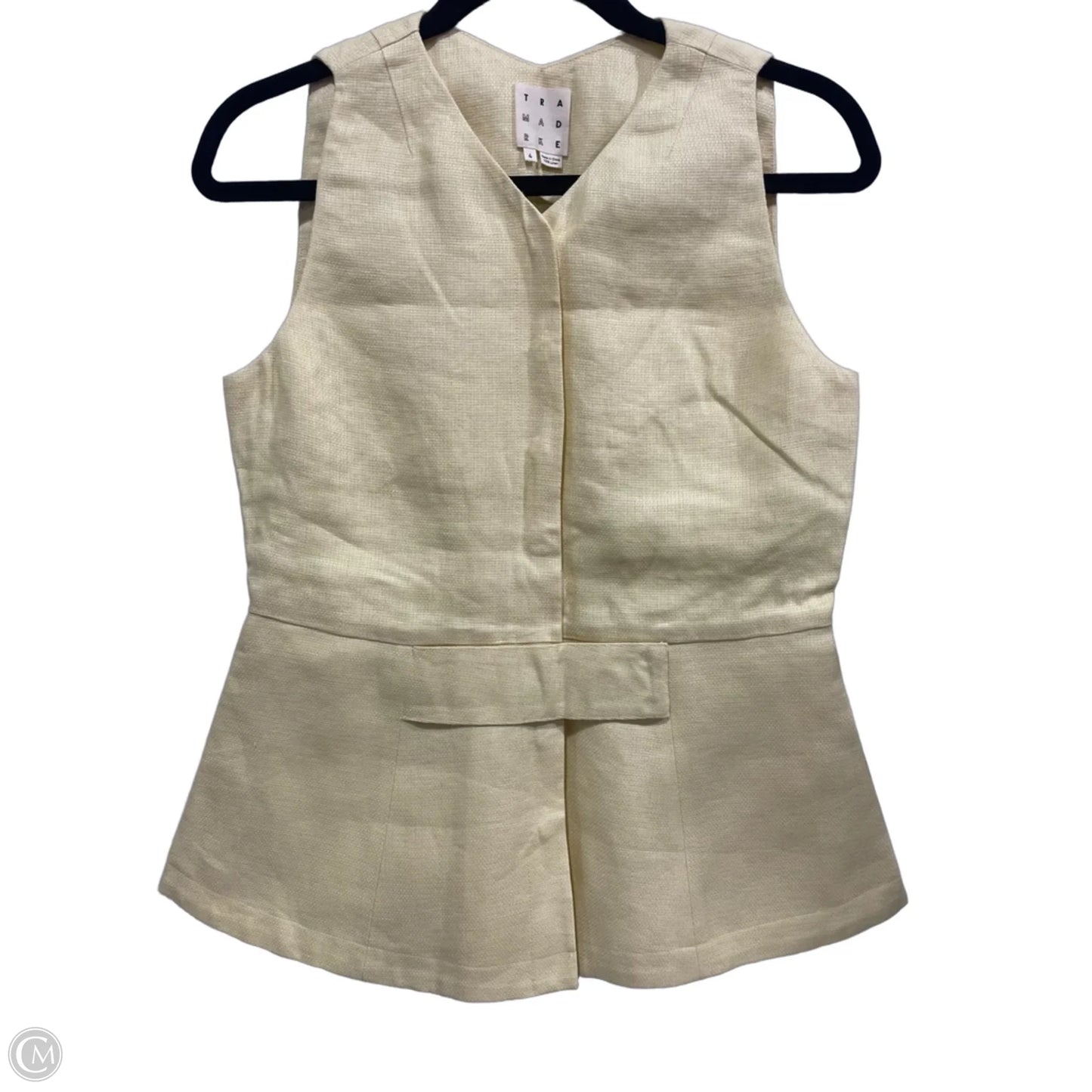Top Sleeveless By Clothes Mentor In Yellow, Size: 4