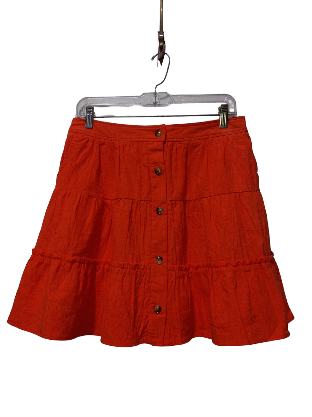 Orange Skirt Mini & Short Clothes Mentor, Size L