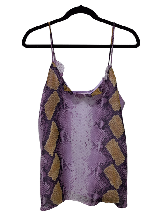 Snakeskin Print Blouse Sleeveless Clothes Mentor, Size L