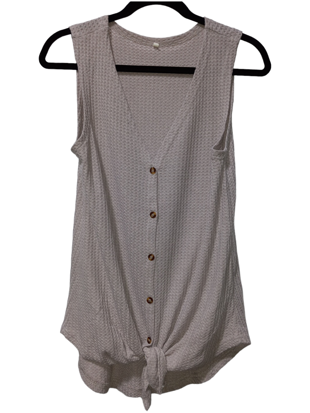 Taupe Top Sleeveless Clothes Mentor, Size L