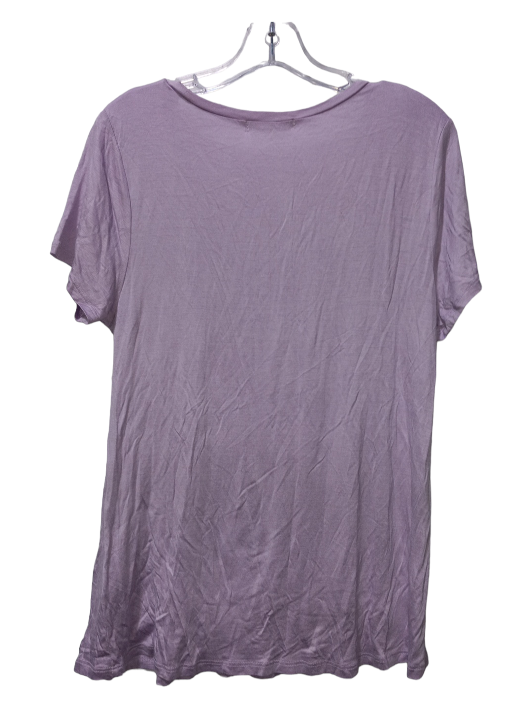 Purple Top Short Sleeve Clothes Mentor, Size L