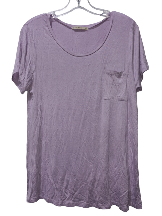 Purple Top Short Sleeve Clothes Mentor, Size L