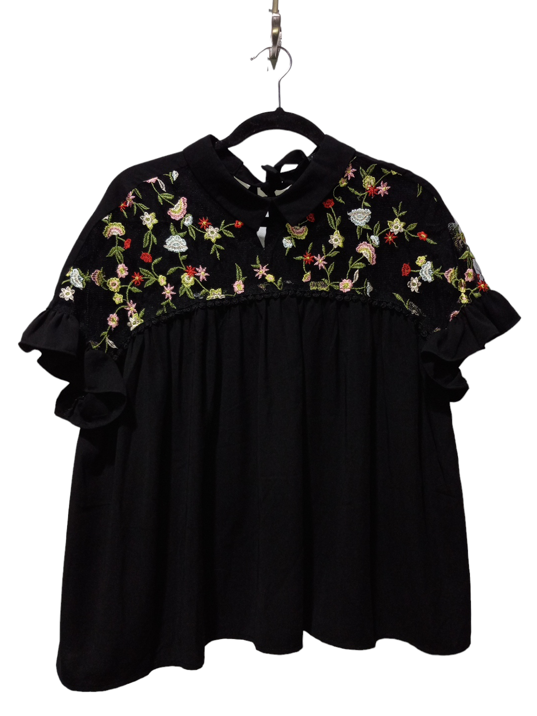 Floral Print Blouse Short Sleeve Forever 21, Size S