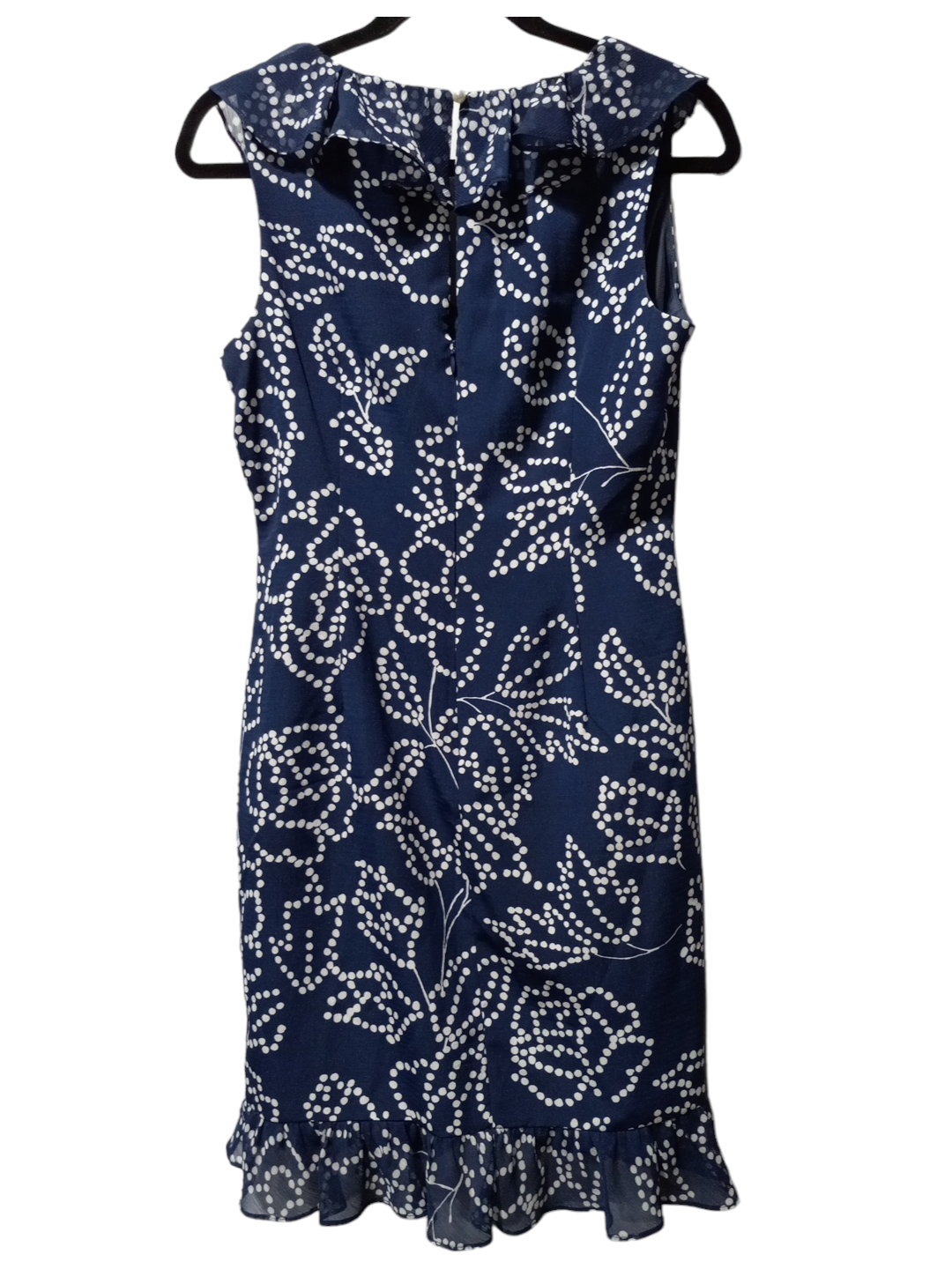 Dress Party Midi By Karl Lagerfeld In Blue & White, Size: M