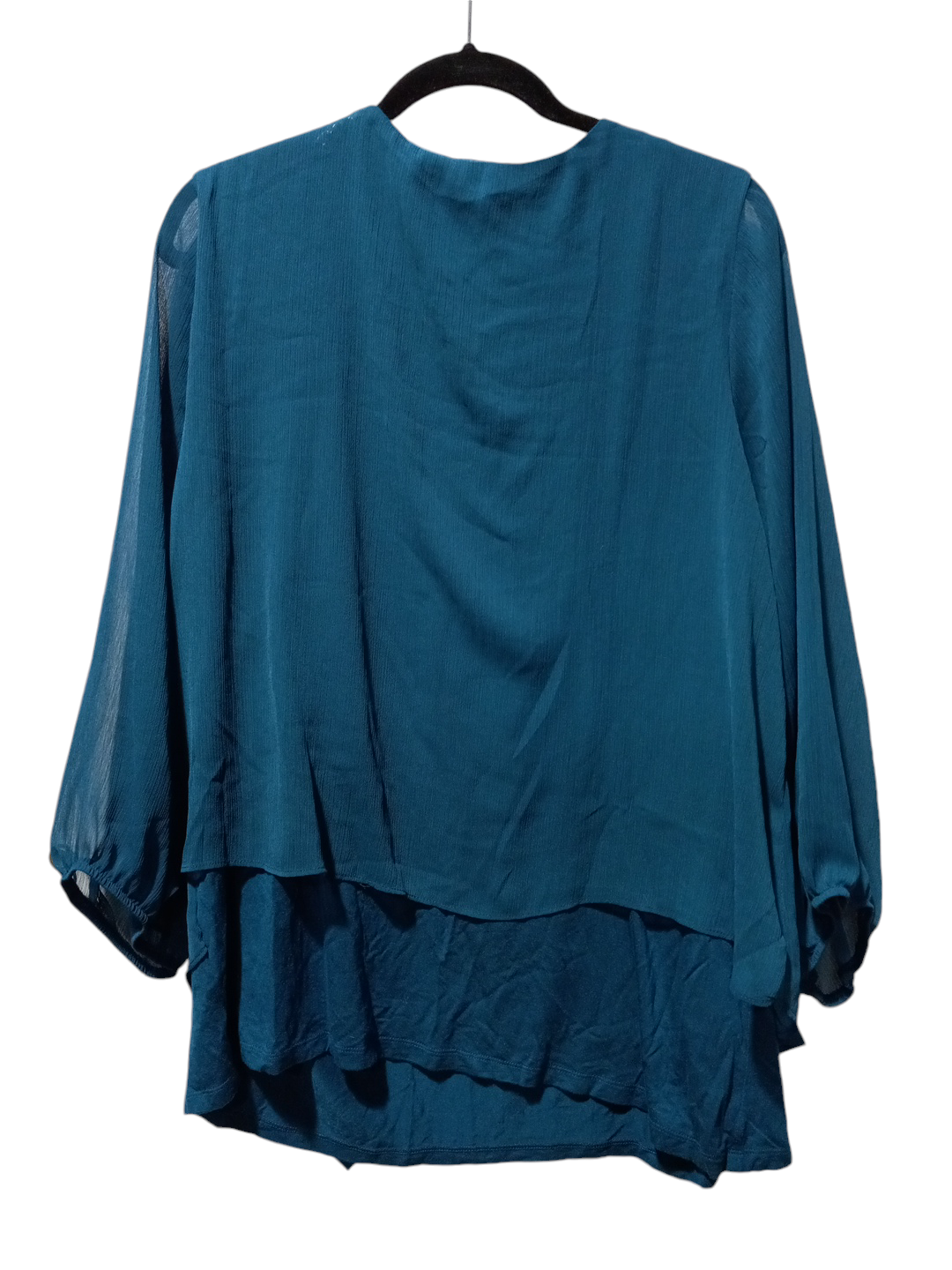 Blouse Long Sleeve By Apt 9 In Blue, Size: 2x