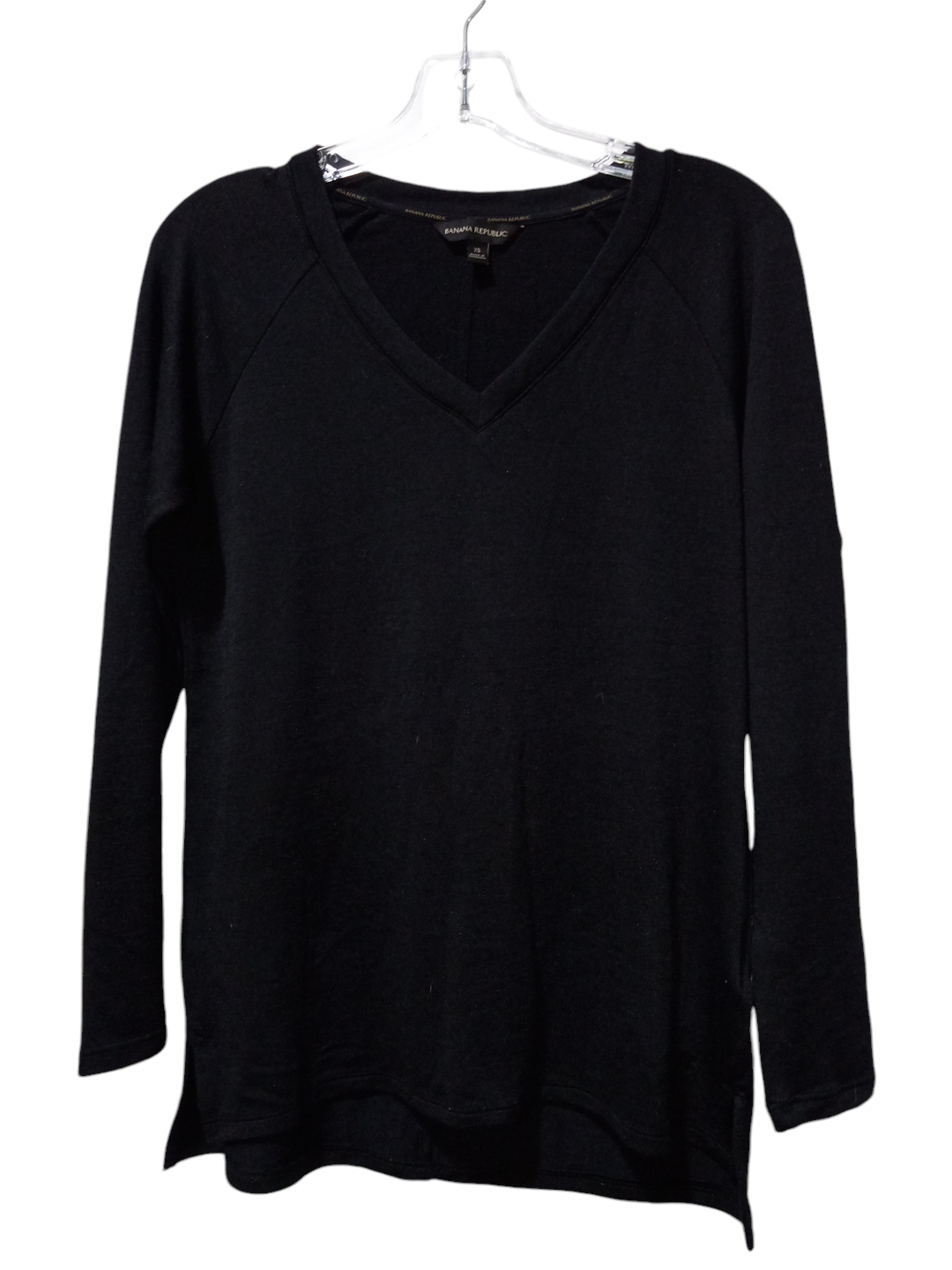 Top Long Sleeve By Banana Republic In Black, Size: Xs