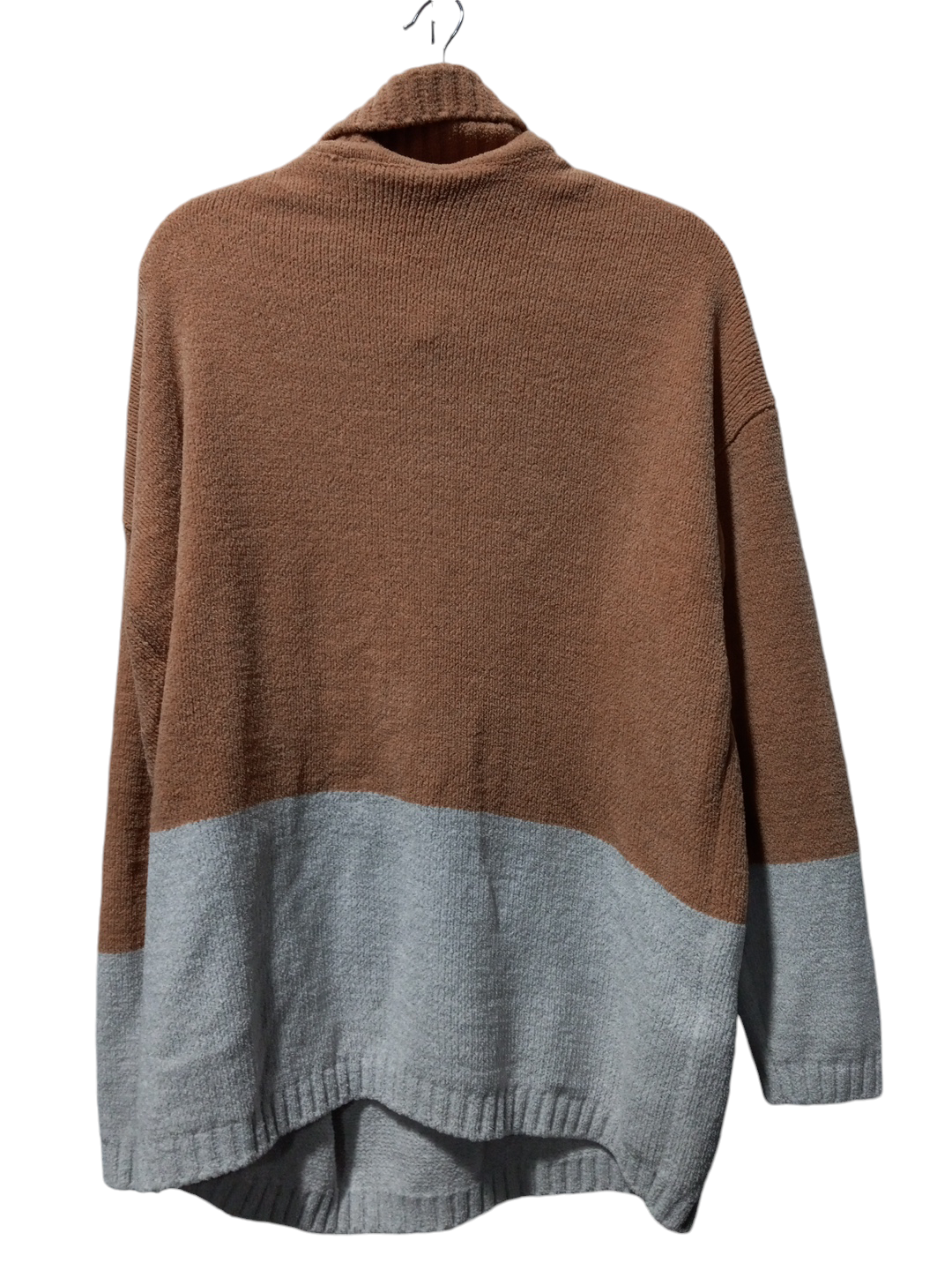 Sweater By Bcbg In Grey & Tan, Size: L