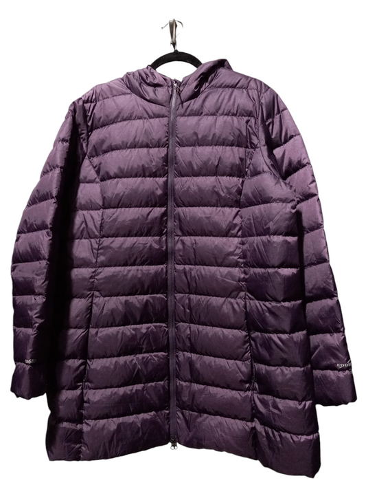 Jacket Puffer & Quilted By Eddie Bauer In Purple, Size: 2x