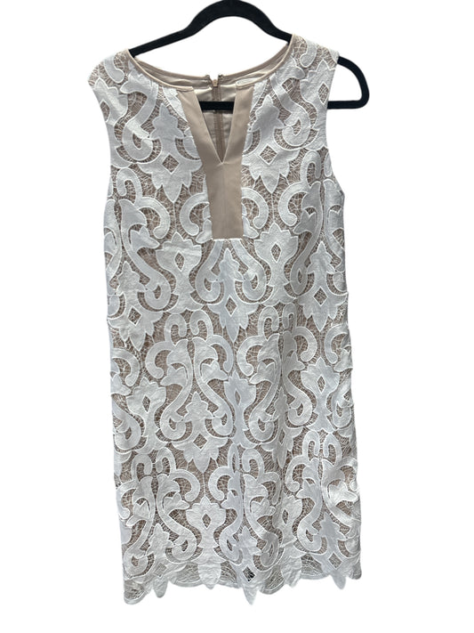 Dress Work By Clothes Mentor In Tan & White, Size: M