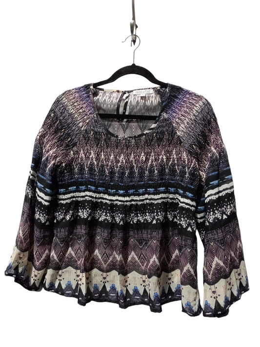 Blouse Long Sleeve By Clothes Mentor In Multi-colored, Size: L