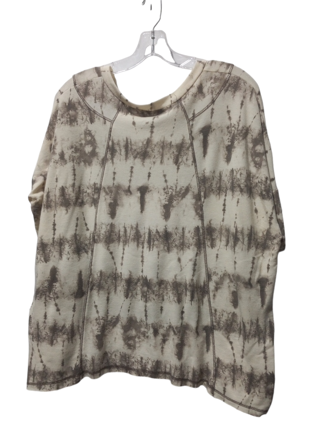 Top Short Sleeve By Ces Femme In Brown & Cream, Size: S