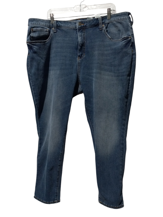 Jeans Straight By Time And Tru In Blue Denim, Size: 22