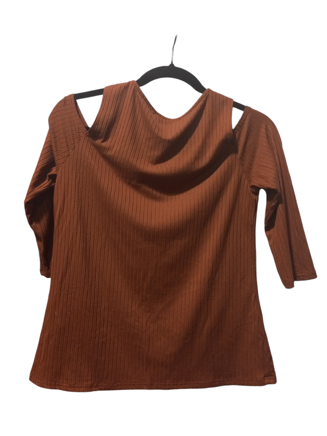 Top Long Sleeve Basic By Green Envelope In Bronze, Size: S