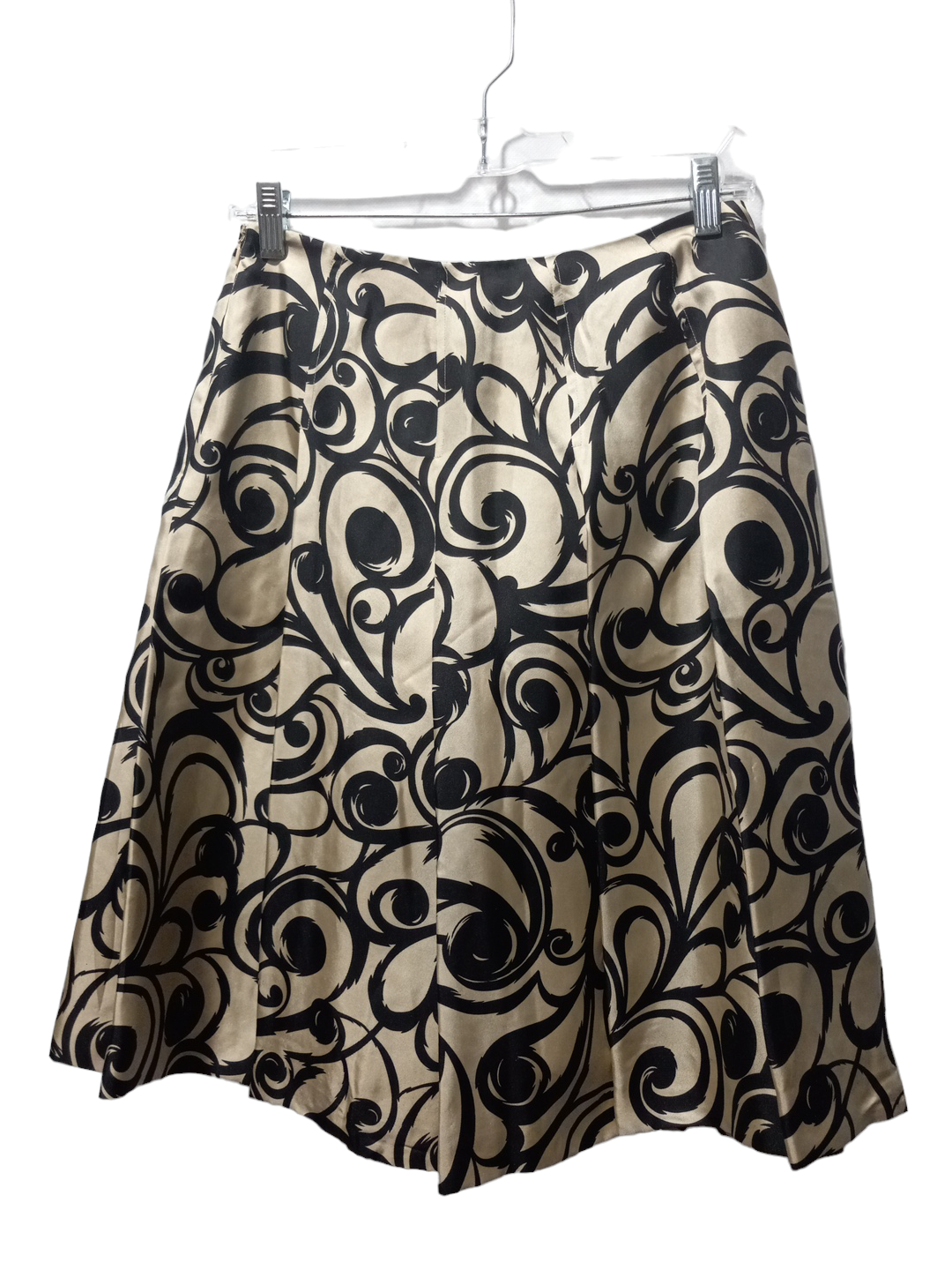 Skirt Midi By Talbots In Black & Cream, Size: 4