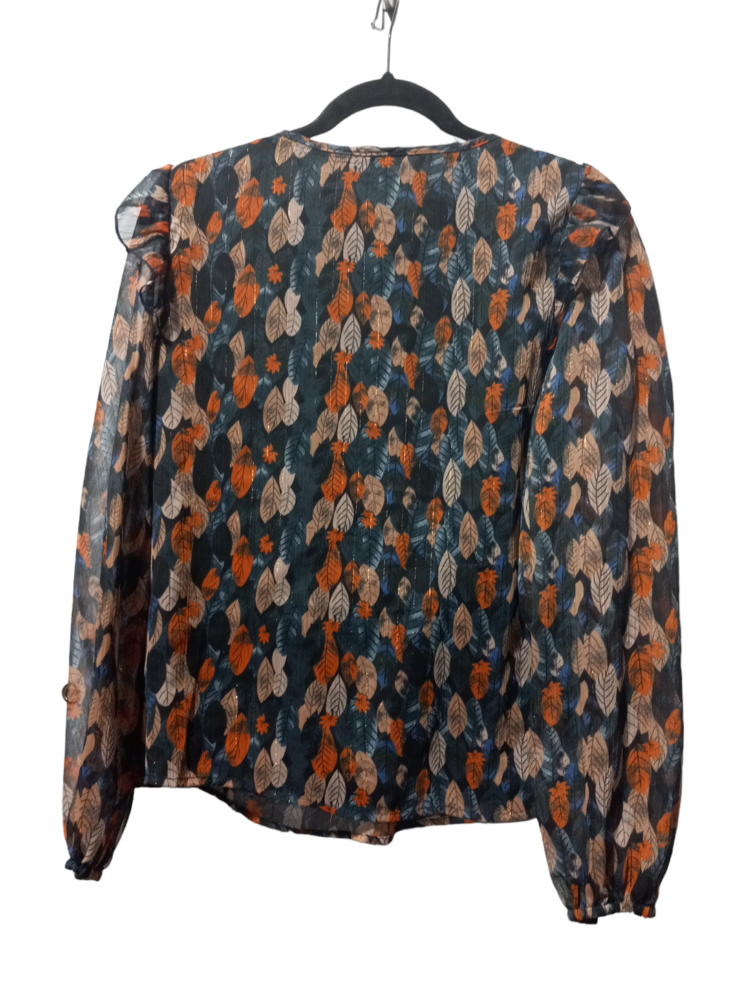 Blouse Long Sleeve By Shein In Multi-colored, Size: L