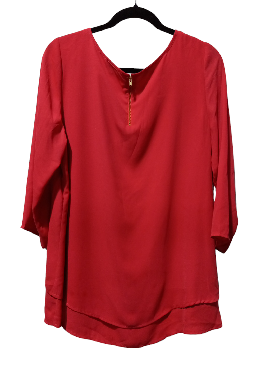 Blouse 3/4 Sleeve By Limited In Red, Size: L