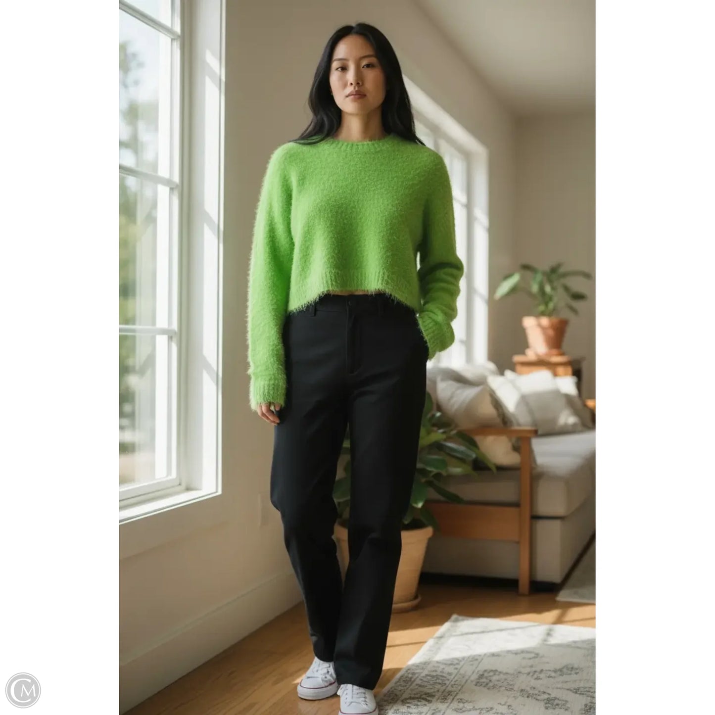 Sweater By Mumu In Green, Size: Xs