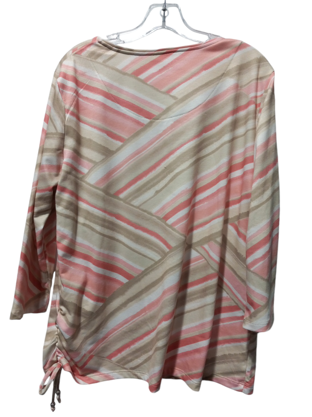 Top 3/4 Sleeve By Allison Daley In Multi-colored, Size: L